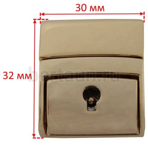 Замок портфельный №146 C167 BERT золото 