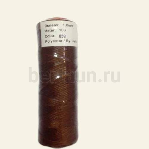 Нитки вощеные№108d1мм 100м.для ручной прошивки св.КОРИЧ 858 DAFNA