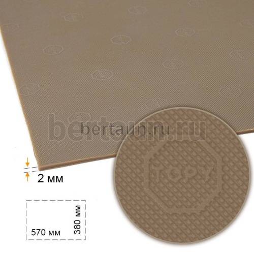 Лист профилактика №102 BISSELL 025 "TOPY" 380*570*2 мм светло-коричневый LIGHT BROWN (8)