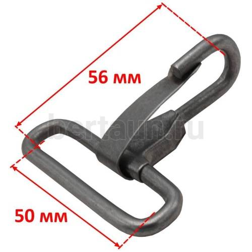 Карабин № 36 метал. д/сумок TML (ZKB50-MTN5-N) 50 мм мат.никель