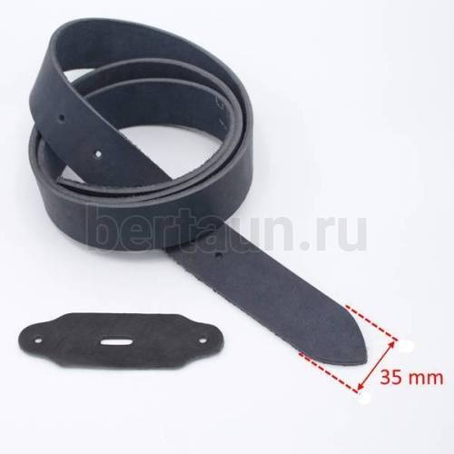 Заготовка № 3 для ремня 35 мм (чепрак) синяя