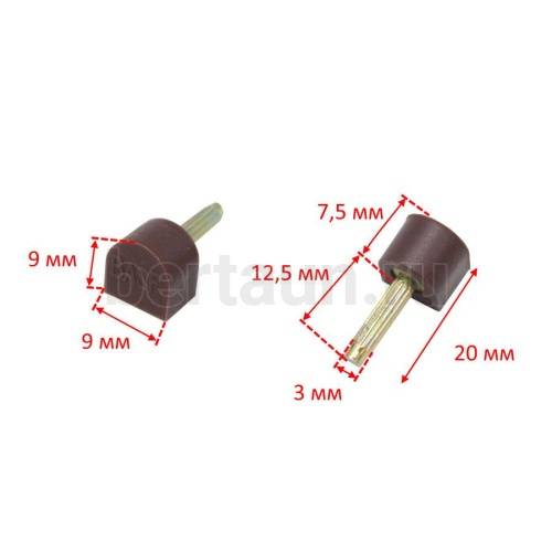 Набойка BASF № 1 п/у со штыр.№ 1 (9*9) корич. Набойка BASF № 1 п/у со штыр.№ 1 (9*9) корич.