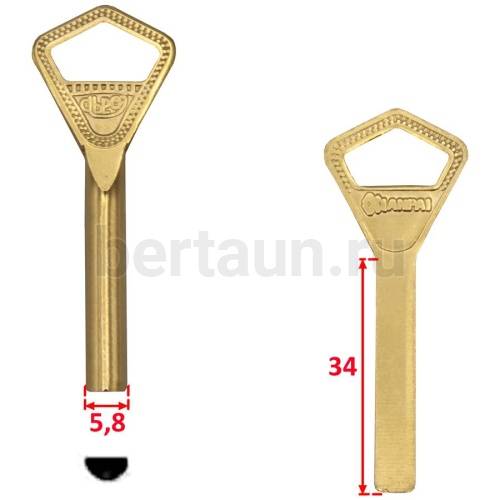 Заг.для ключ. ФИНКА - 1 (Латунь)  AB-0015    № 111 