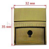 Замок портфельный № 20 SX 162 LT/C167 BERT  антик 