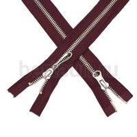 МОЛНИЯ № 51 КУРТОЧНАЯ ИТАЛИЯ Т5 метал.никель 100 см 2 замка бордо