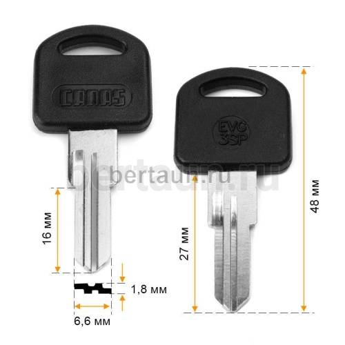 Заг.для ключ. EVG-3SP  CANAS  почт. англ № 651