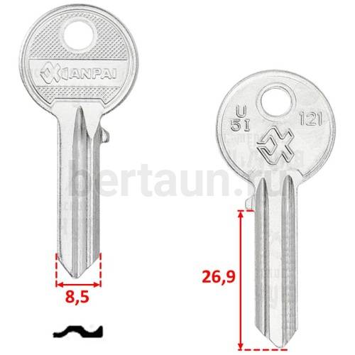 Заг.для ключ. U 5Л  _U5I_U5S_UL051_UNL5L Универсал англ.№163