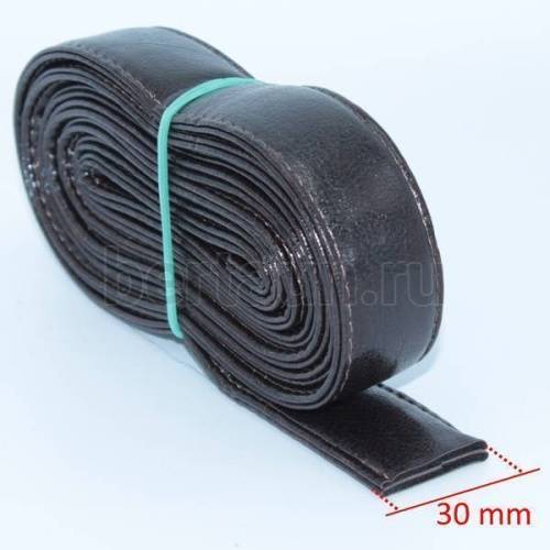 Ручки сумочные ПЛОСКИЕ № 34 3см*2м темн. кор. глянец