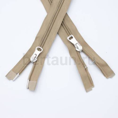 МОЛНИЯ №105 курточная 2 замка спираль Т7 ПРИБАЛТИКА 100 см бежевый