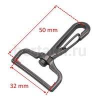 Карабин № 26 метал. д/сумок 32 мм арт.485 ИС/ZH485 тем.никель