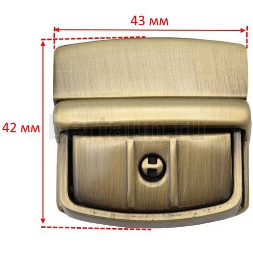 Замок портфельный № 48 С072-1 BERT (А 899 LT) антик