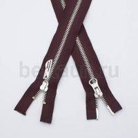 МОЛНИЯ № 48 КУРТОЧНАЯ ИТАЛИЯ Т5 метал.никель 100 см 2 замка бордо