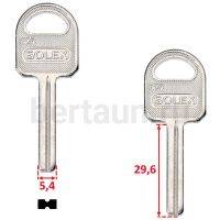 Заг.для ключ. SOLEX Финка квадрат с пазом 33мм (длин.тоненький) №374 (НЕ латунь)