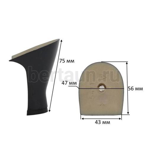 Каблуки №  41 LY 5411 черный лаковый (столбик высота 7,5 см)
