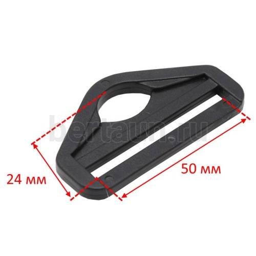 Рамка №104 полукольцо 50 мм H 5002/MF1890 пластик черный 10шт/упак