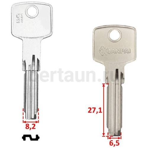 Заг.для ключ. CIZ 21_/CI21/C24L/C28L/C24/C28_ CS144_CS60 Cisa S верт.чиза №132