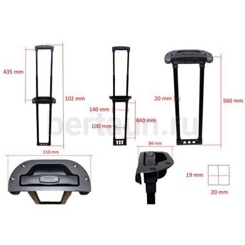 Ручка телескоп. д/чемодана №154  CAI бассейн *16"-18"  (41,5/43,5/45,5/47,5/)