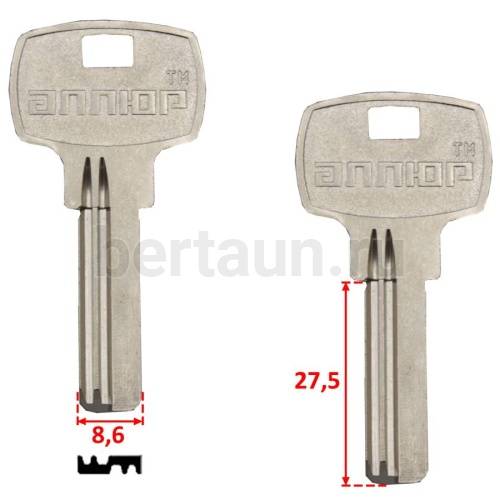 Заг.для ключ. AP АПЕКС (AP-1D) (АЛЛЮР) (вертик) №472