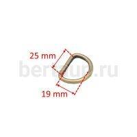 Рамка № 49 сумочная полукольцо GFM ring (ф4*25*19) 25 мм антик10 шт/упак