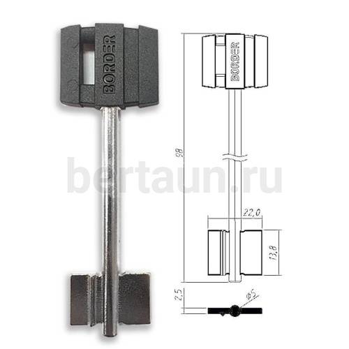 Заг.для ключ. БОРДЕР 088-01   ф13,8 мм   DV0559  №386