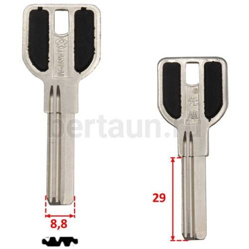 Заг.для ключ. MCM-2Р/MCM1( MSM) стар. верт. 2 паза 29мм № 422 (D407)