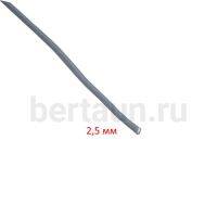 Резинка шляпная 2,5 мм т.серый АП