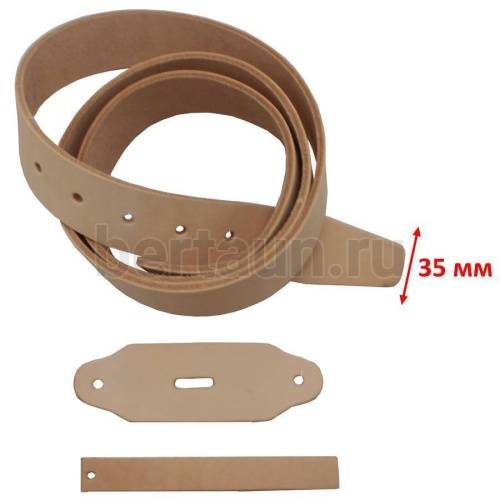 Заготовка №12 для ремня 35 мм (чепрак) натур. раст. дубл.