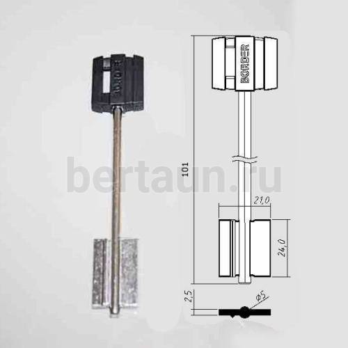Заг.для ключ. БОРДЕР 089 (68 БОРДЕР-7) (24*101)   DV1180   №388