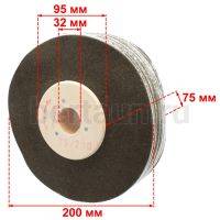 Инстр. №251 Щётка ВОЙЛОЧНАЯ круги 75*200 внутр d 32mm ITALY