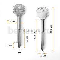 Заг.для ключ. КРЕСТ FAIN-LONG №639