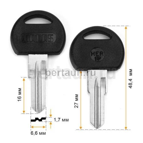 Заг.для ключ. HER-1P  CANAS  почт. англ № 648