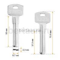 Заг.для ключ. BAODEAN 2 пазы  левый 38 мм бронь металл   №699