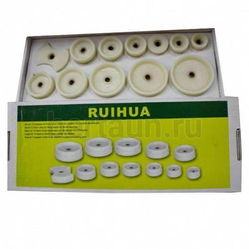 Ч № 13 Инструмент насадки для ПРЕССА часовщика набор 12 шт/комп.