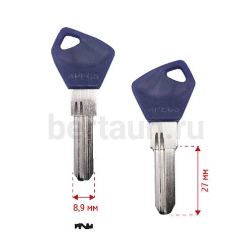 Заг.для ключ. APECS 2P пластик (D-513) вертикальный №367