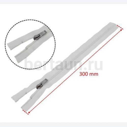 МОЛНИЯ №234 обувная DIZIP Декоративн.  Т7  30 см белая