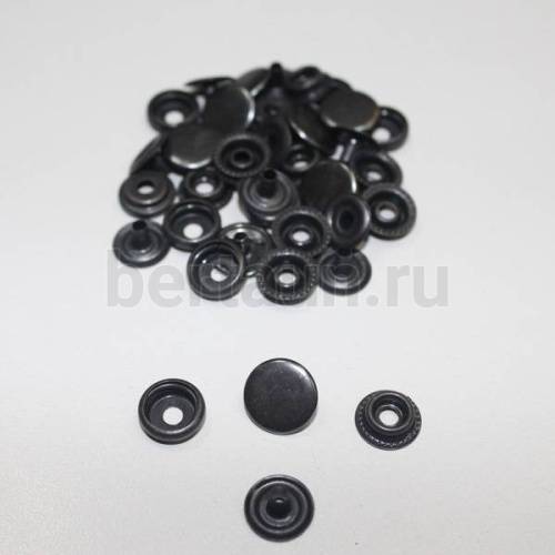 Кнопка № 8 D 12,5 мм  КОЛЬЦО (10 шт/уп) нержав. оксид/темн. ник.