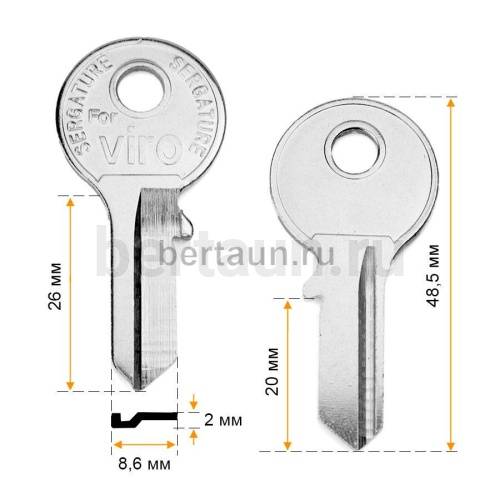 Заг.для ключ. VIRO-1 (F-039)  англ. № 693