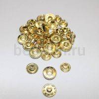 Кнопка №10 D 15 мм  ALFA  (10 шт/уп) золото