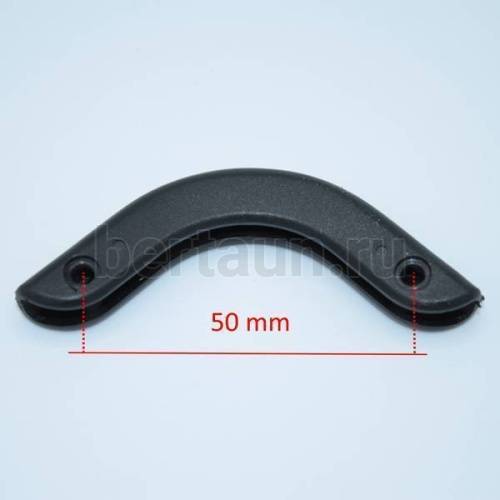 Ножка № 6  уголок д/чемод. черн.пластик ТМЛ PUG-CAM-N