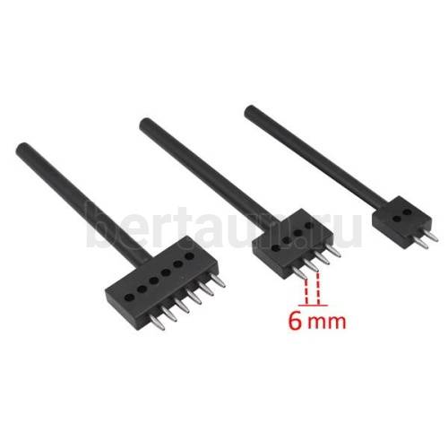 Пробойник № 57 Master Bert строчн. кругл. ЧЕРНЫЙ   1мм шаг 6мм (компл 3 шт:2,4,6)