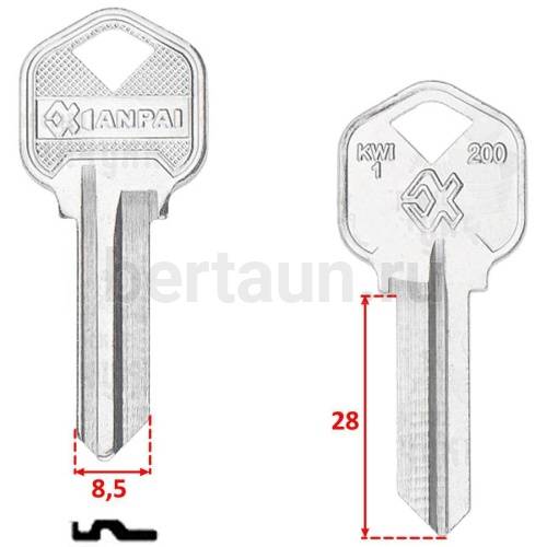 Заг.для ключ. KW 1  KWI1_KT1T/KT1_KS1_1176 Kwikset англ. №141 H-114