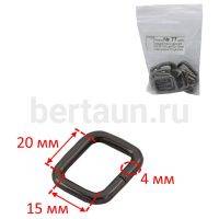 Рамка № 77 щель квадратная сумочная GFM F20 (ф4*20*15мм) тем.никель 10 шт/упак