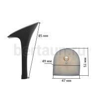 Каблуки №  88 LY 5192 черный матовый (высота 9 см)