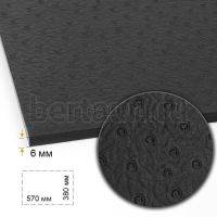 Пластина набоечная № 90 BISSELL 055 "СТРАУС" 380*570*6 мм черный BLACK (2)