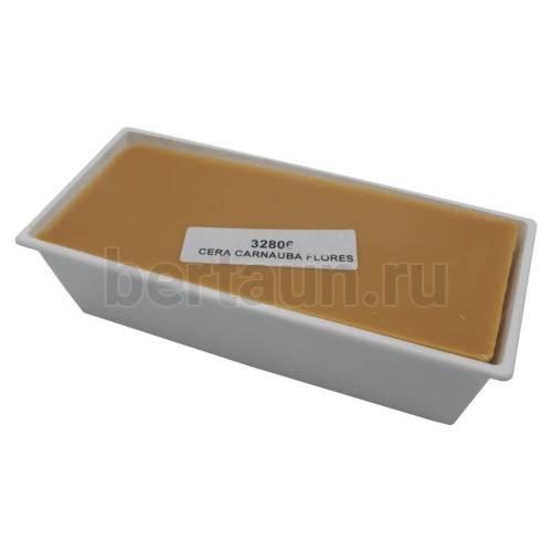 Воск № 3  воск полировочный CERA CARNAUBA FLORES бесцветный 32806 (брусок 340 гр.)