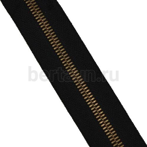 Молния рулонная  № 65 МЕТАЛЛ антик Т5 LT черная