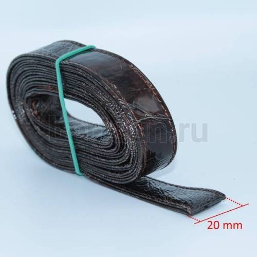 Ручки сумочные ПЛОСКИЕ №  6 2см*2м корич. крокодил ЛАК