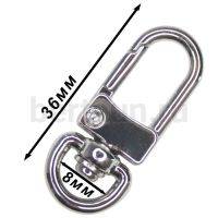 Карабин №178  метал. д/сумок FCD Н071  8 мм никель