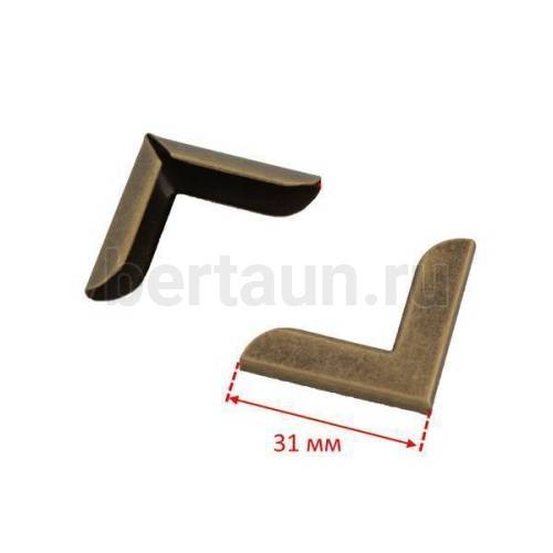 Фурнитура №70 LT уголок HW-JP-00338 32мм антик 10 шт/ упак