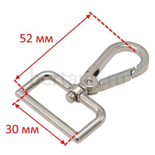 Карабин № 13 метал. д/сумок.5703 GFM 30 мм никель